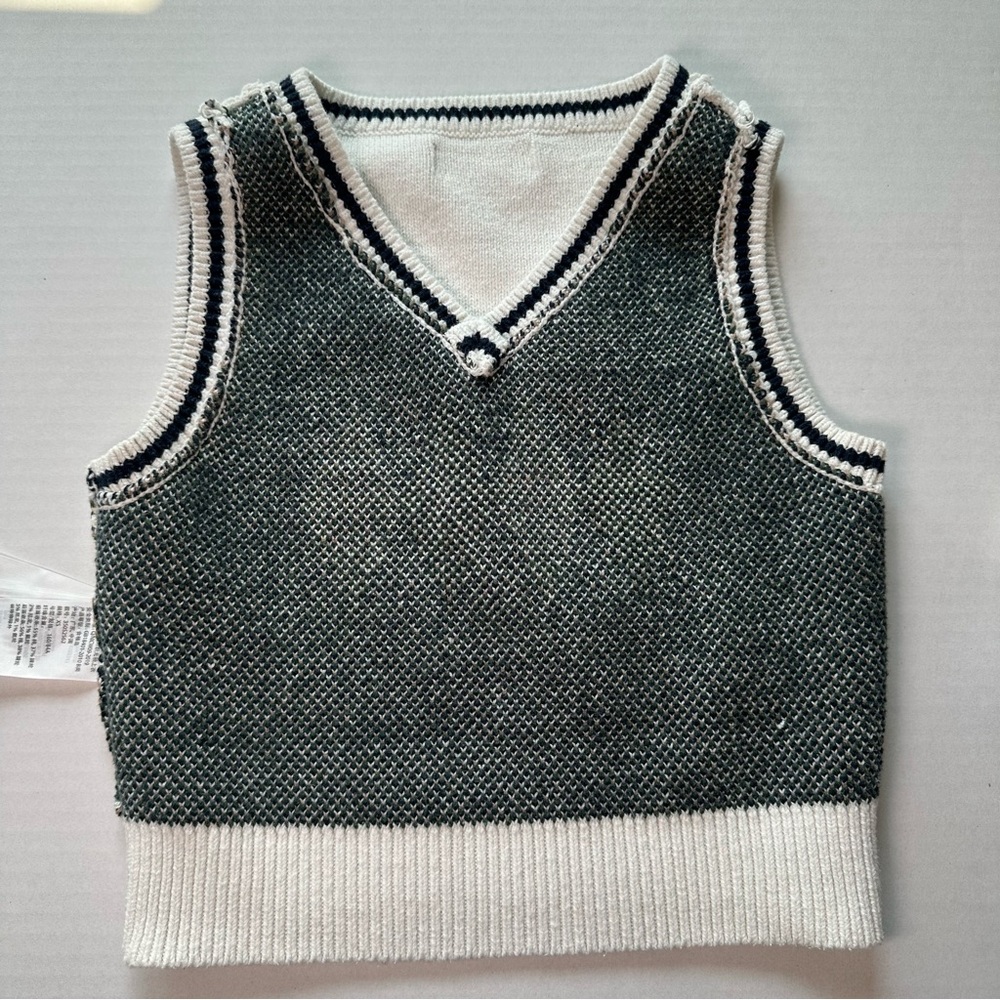 Hollister Argyle Knit Sweater Vest Preppy - Picture 5 of 6
